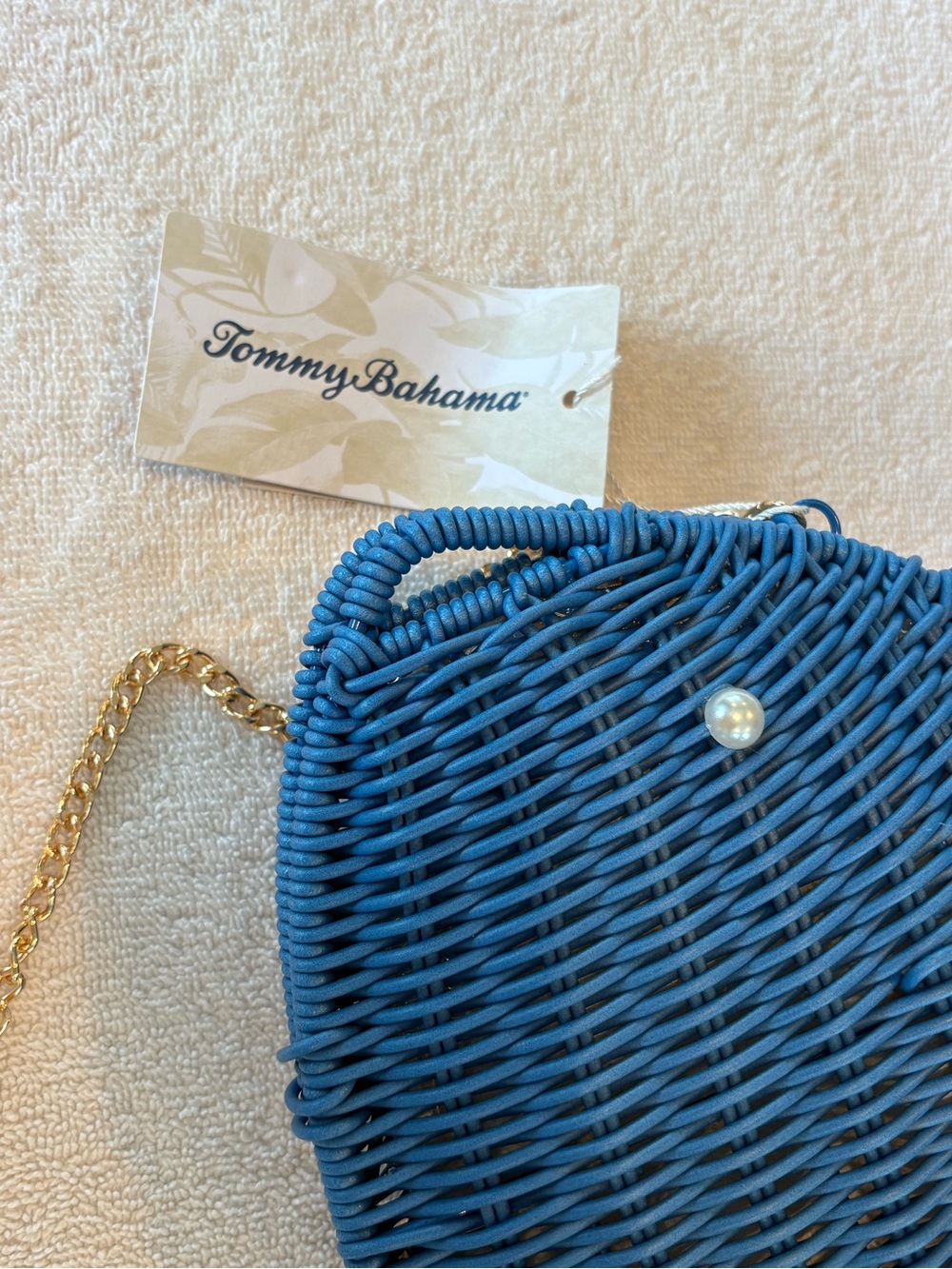 SOLD Tommy Bahama Blue Whale Wicker Purse Crossbody Bag NWT - Picture 7 of 8